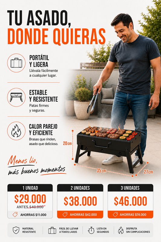 Brasa Móvil — Tu Asado Portátil en Cualquier Lugar