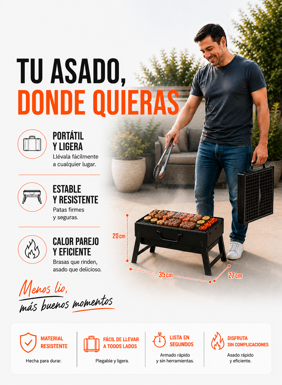 Parilla Móvil — Tu Asado Portátil en Cualquier Lugar