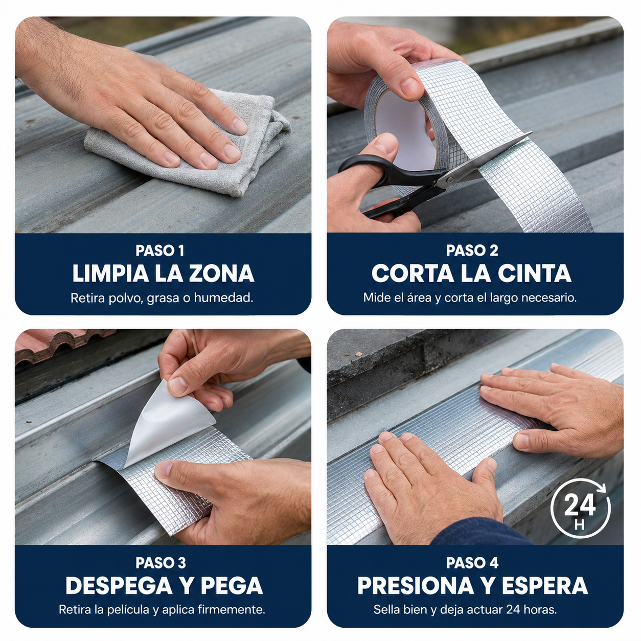 3x1 ParchePro — Sella techos sin llamar al maestro - 5 cm de Ancho. Lleva 3 por el precio de 1