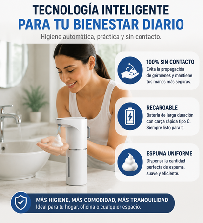Dispensador Manos Limpias - Sin tocar, simple y confiable